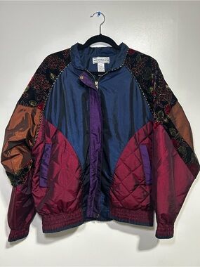 Westbound Sport Bomber Jacket Women S Colorful Vintage Jacket Geometric Floral